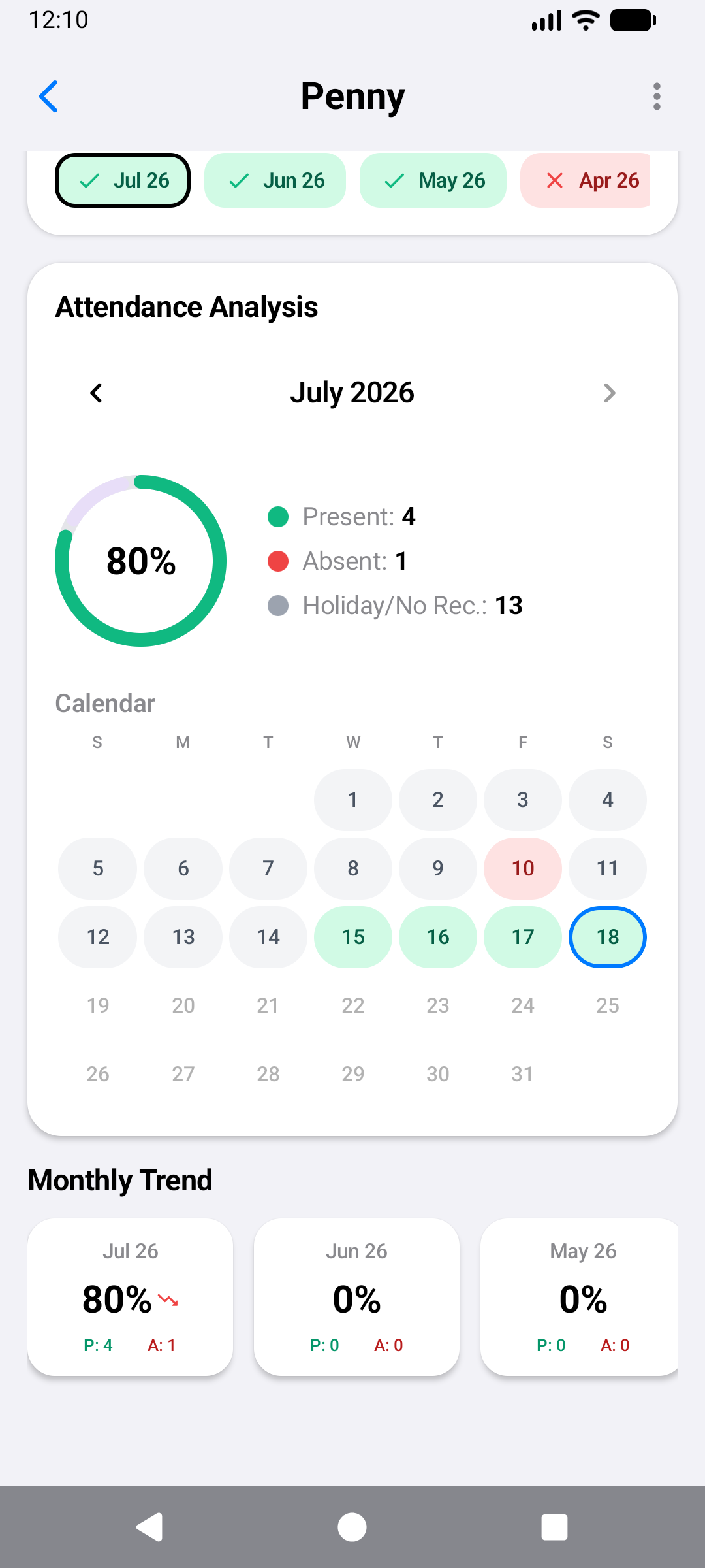 Student Management Made Simple main interface